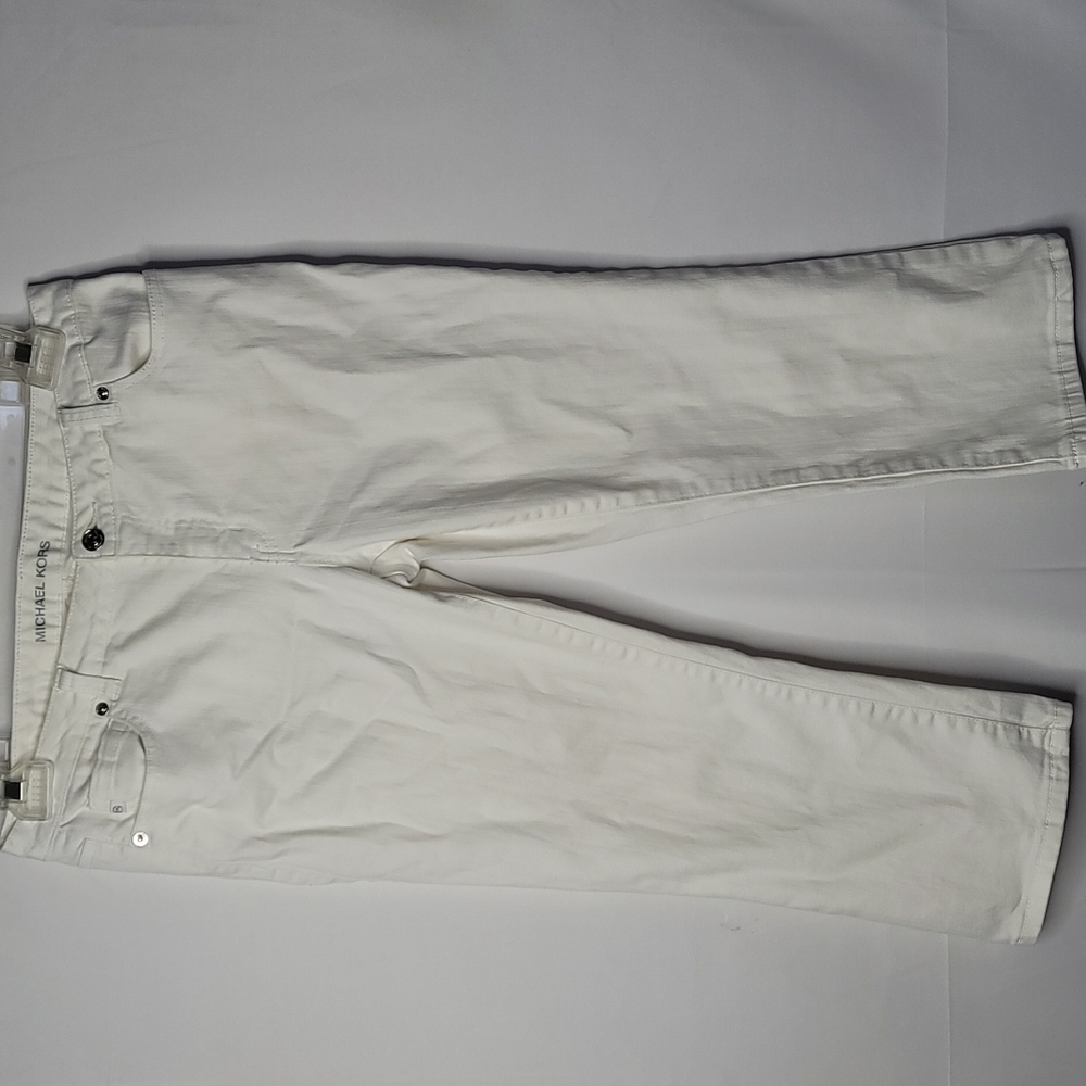 Michael Kors white jean Capri pants straight leg size 6